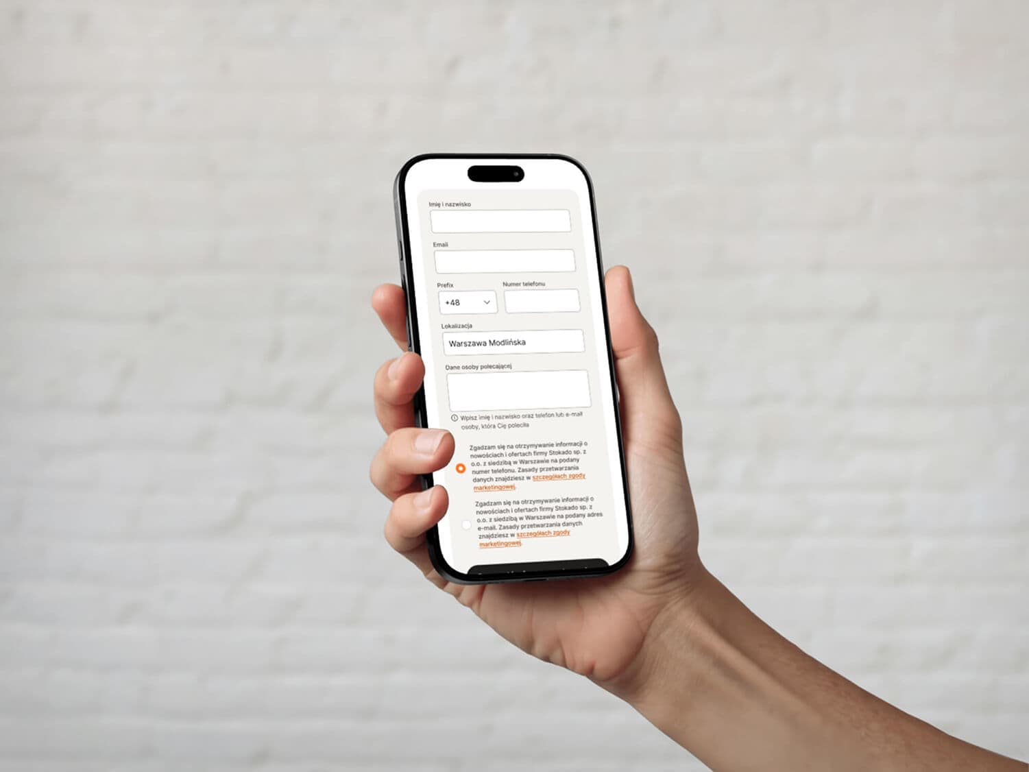 Friend fills out the form
